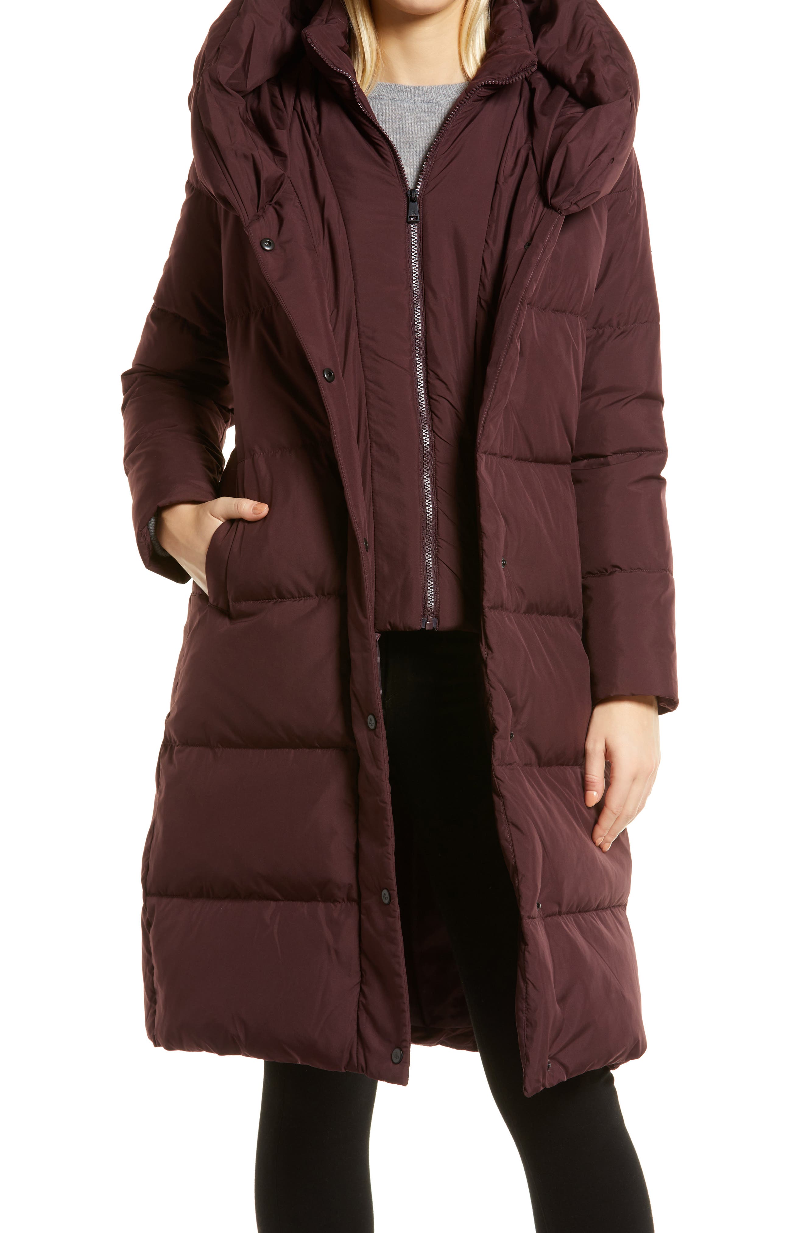 Colourful Womens Varsity Winter Stand Collar Mid-Long Quilted Puffer Down Parka 